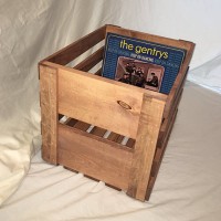 Handmade Vinyl Record Holder Wood Crate