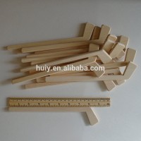 Unfinished Wooden Craft Natural Wood Small Hockey Player Sticks