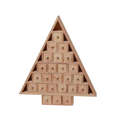 Handmade Wooden Christmas Tree Advent Calendar