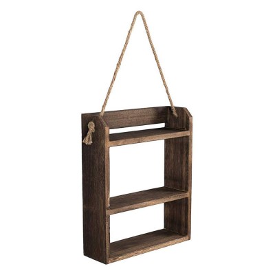 Rustic Wood Bathroom Wall Floating Ladder Hanging Wooden Hanging Storage Shelf Toilet Towel Rack