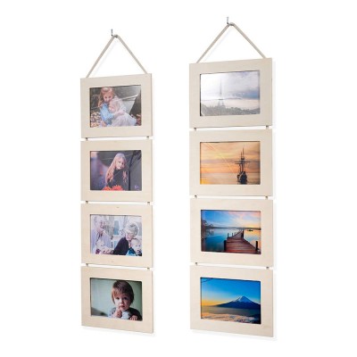 Handmade Natural Wood Photo Collage Picture Frame