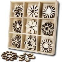 Mini Laser Cut Wood Shapes With Storage Box