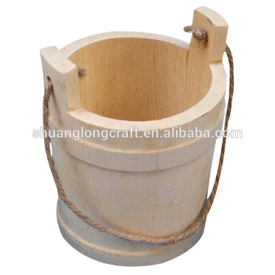 Custom logo and color small wooden barrel,paulownia wooden bucket