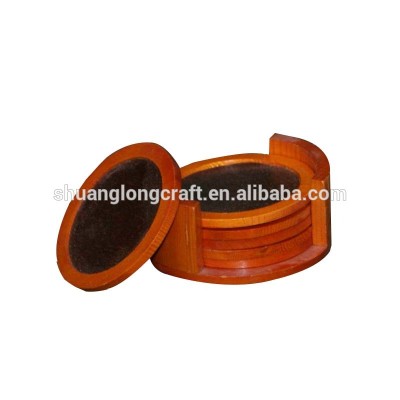 2016 Wholesale oak wooden tea coaster