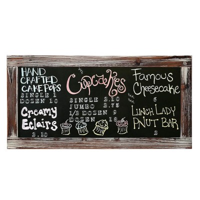 Rustic Style Wood Framed Erasable Chalkboard