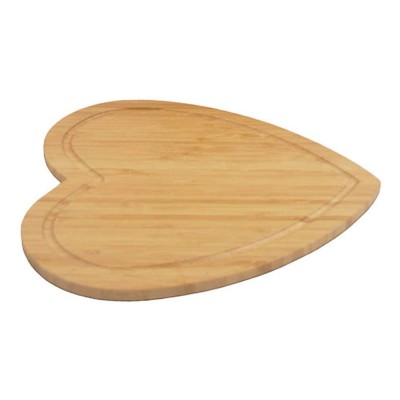 Heart Shaped Bamboo Cutting Board Cheese Board